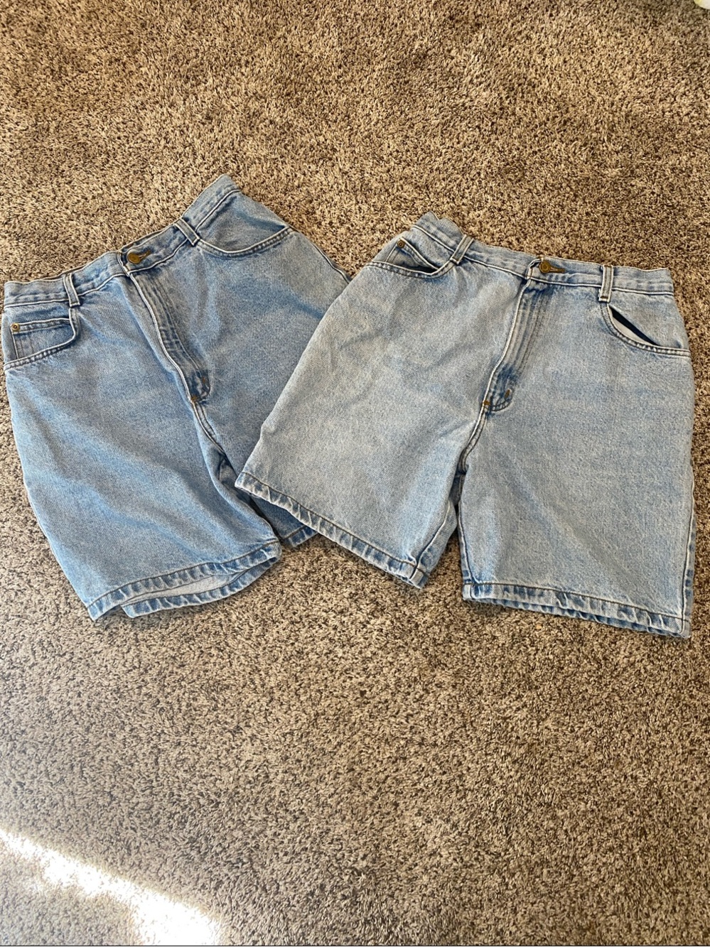 Hunt Club Light Blue Denim Jean Shorts - Pair